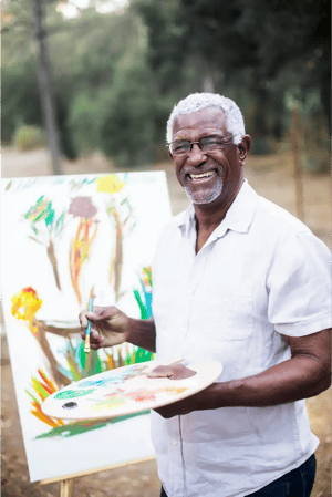 Man_Black_60s-70s_PaintingCanvas_Outdoor_2