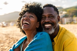 Man_Woman_Black_40s-50s_Laughing_Beach